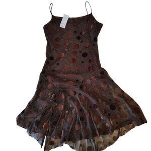NWT Brown Polka Dot Skater Sleeveless Dress Size 16 Youth